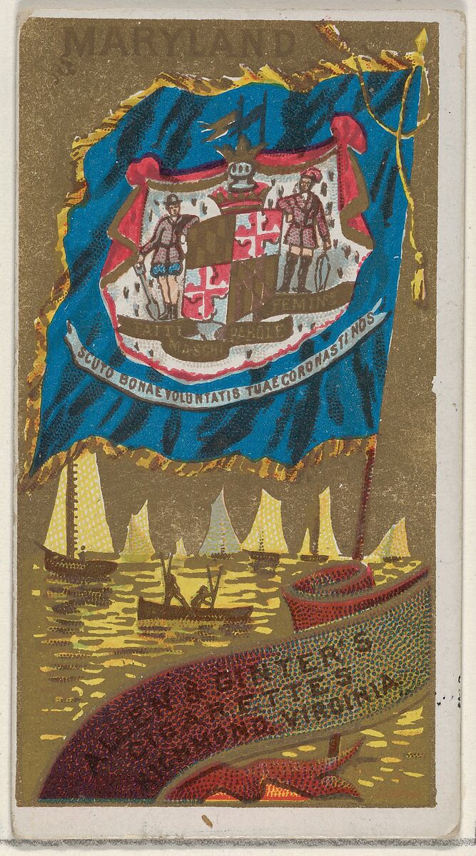 Maryland, from Flags of the States and Territories (N11) for Allen & Ginter Cigarettes Brands, Issued by Allen &amp; Ginter (American, Richmond, Virginia), Commercial color lithograph
