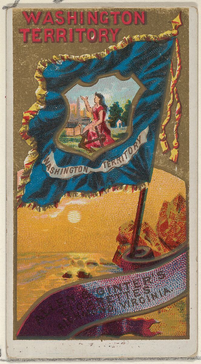 Washington Territory, from Flags of the States and Territories (N11) for Allen & Ginter Cigarettes Brands, Issued by Allen &amp; Ginter (American, Richmond, Virginia), Commercial color lithograph 