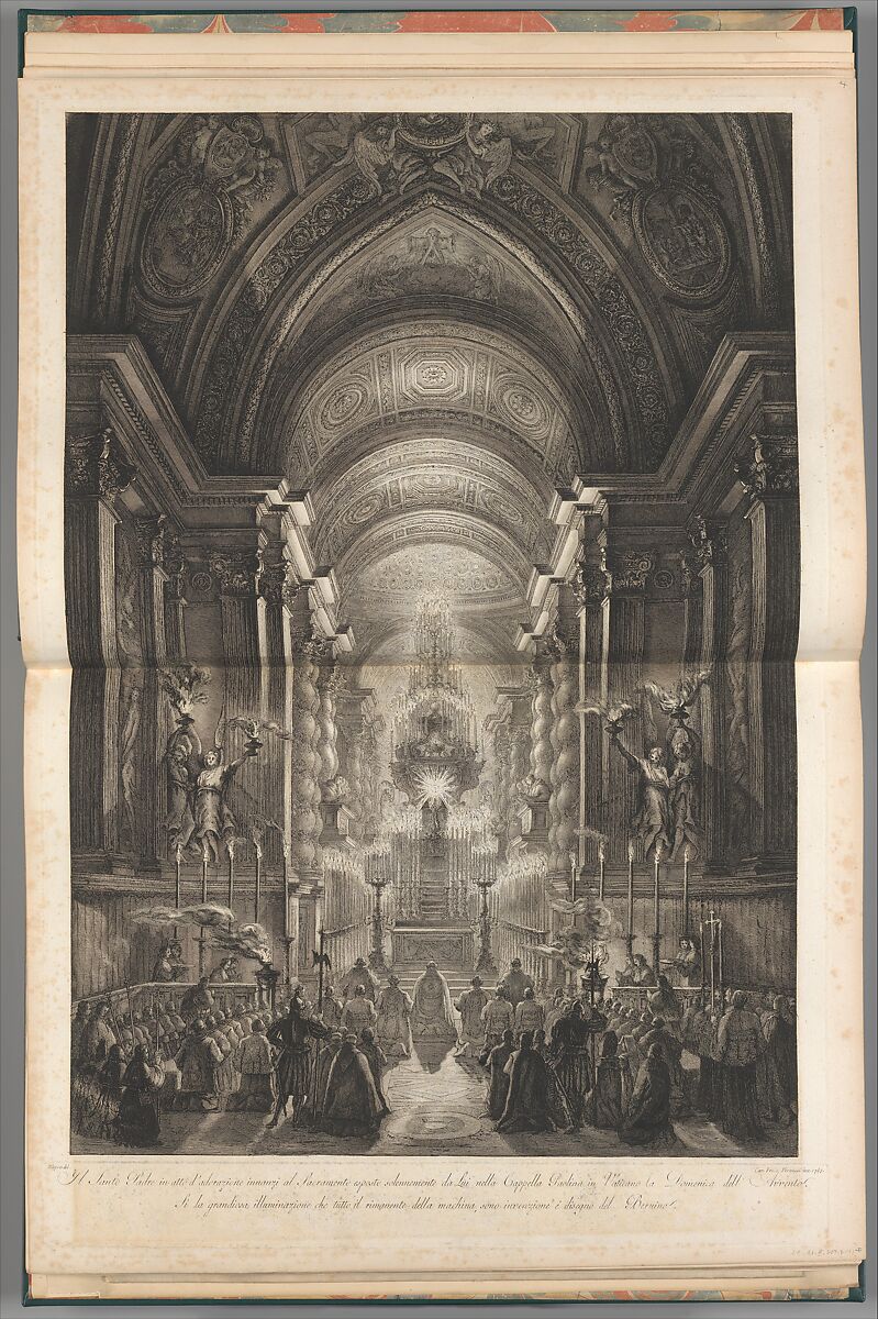 Ceremony held in the Cappella Paolina, Vatican, Francesco Piranesi (Italian, Rome 1758–1810 Paris), Etching; second sate of three (Wollin) 