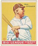 Tris Speaker, Kansas City Blues, from the Goudey Gum Company's Big League Chewing Gum series (R319), Goudey Gum Company, Commercial lithograph