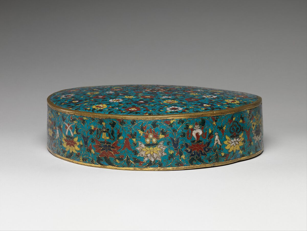 Base for a mandala, Cloisonné enamel, China