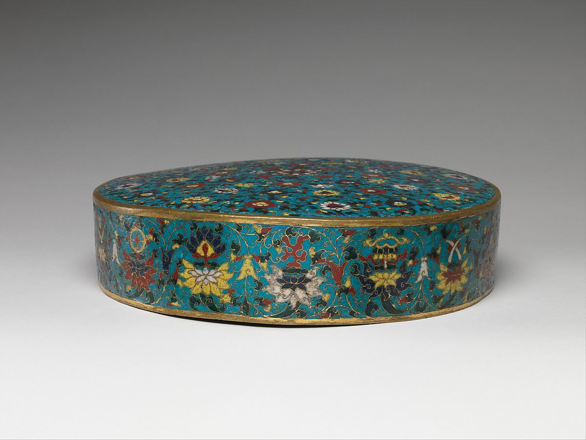 Base for a mandala, Cloisonné enamel, China