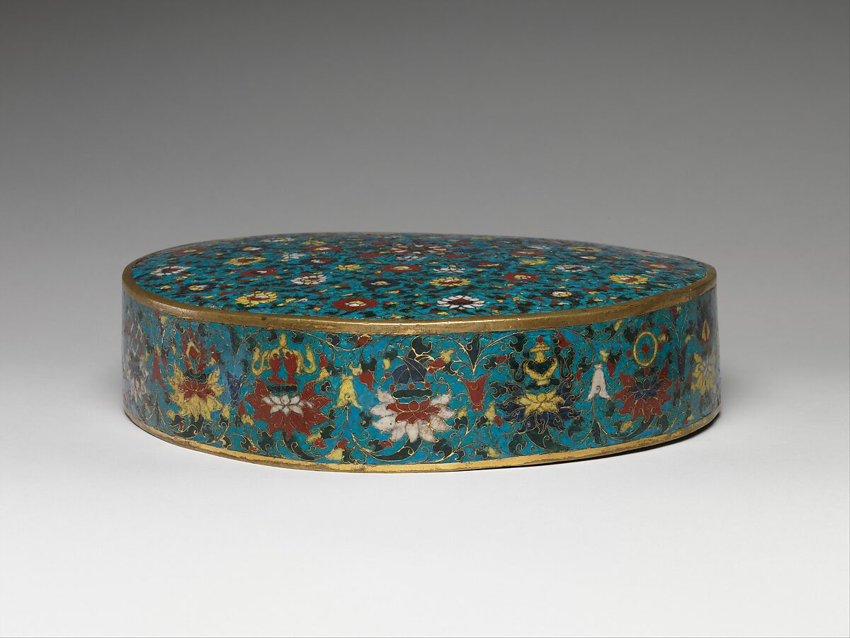 Base for a mandala, Cloisonné enamel, China