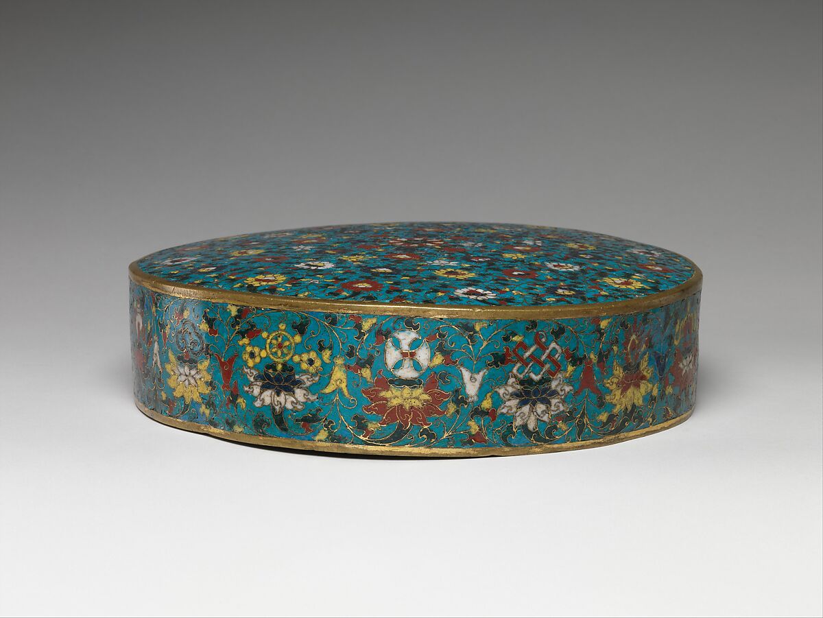 Base for a mandala, Cloisonné enamel, China