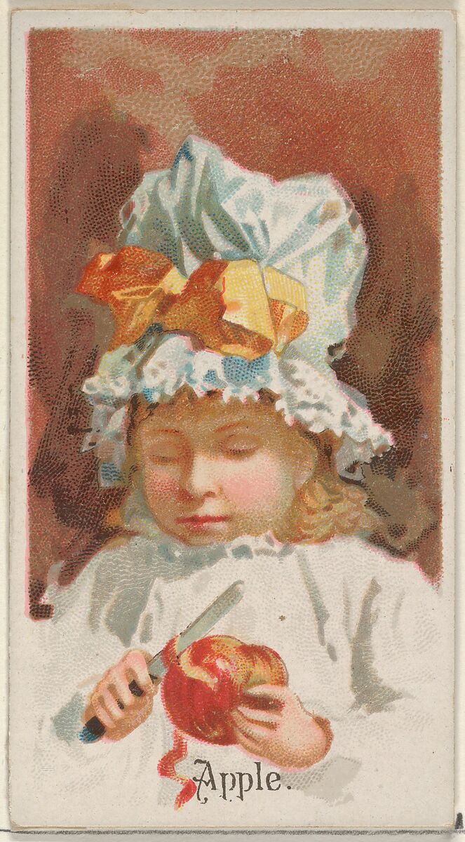 Apple, from the Fruits series (N12) for Allen & Ginter Cigarettes Brands, Issued by Allen &amp; Ginter (American, Richmond, Virginia), Commercial color lithograph 