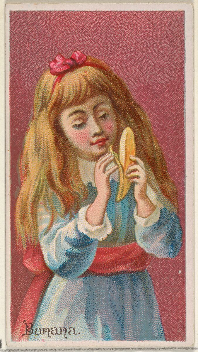 Banana, from the Fruits series (N12) for Allen & Ginter Cigarettes Brands, Issued by Allen &amp; Ginter (American, Richmond, Virginia), Commercial color lithograph 