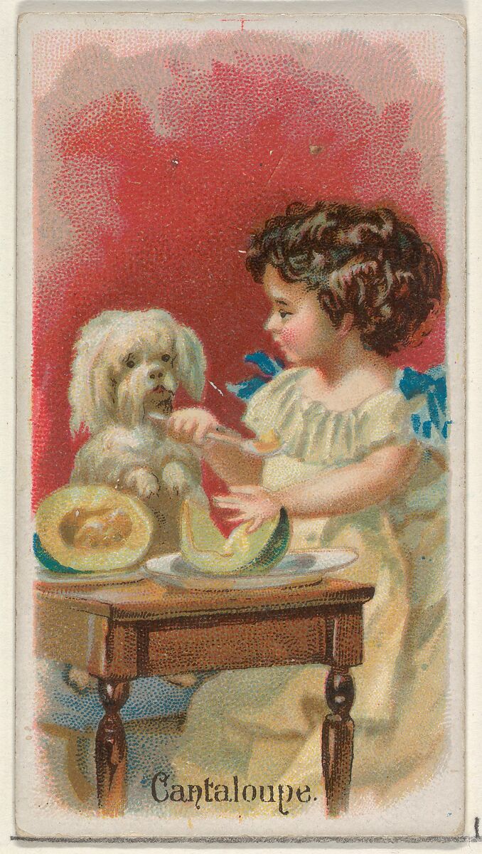 Cantaloupe, from the Fruits series (N12) for Allen & Ginter Cigarettes Brands, Issued by Allen &amp; Ginter (American, Richmond, Virginia), Commercial color lithograph 