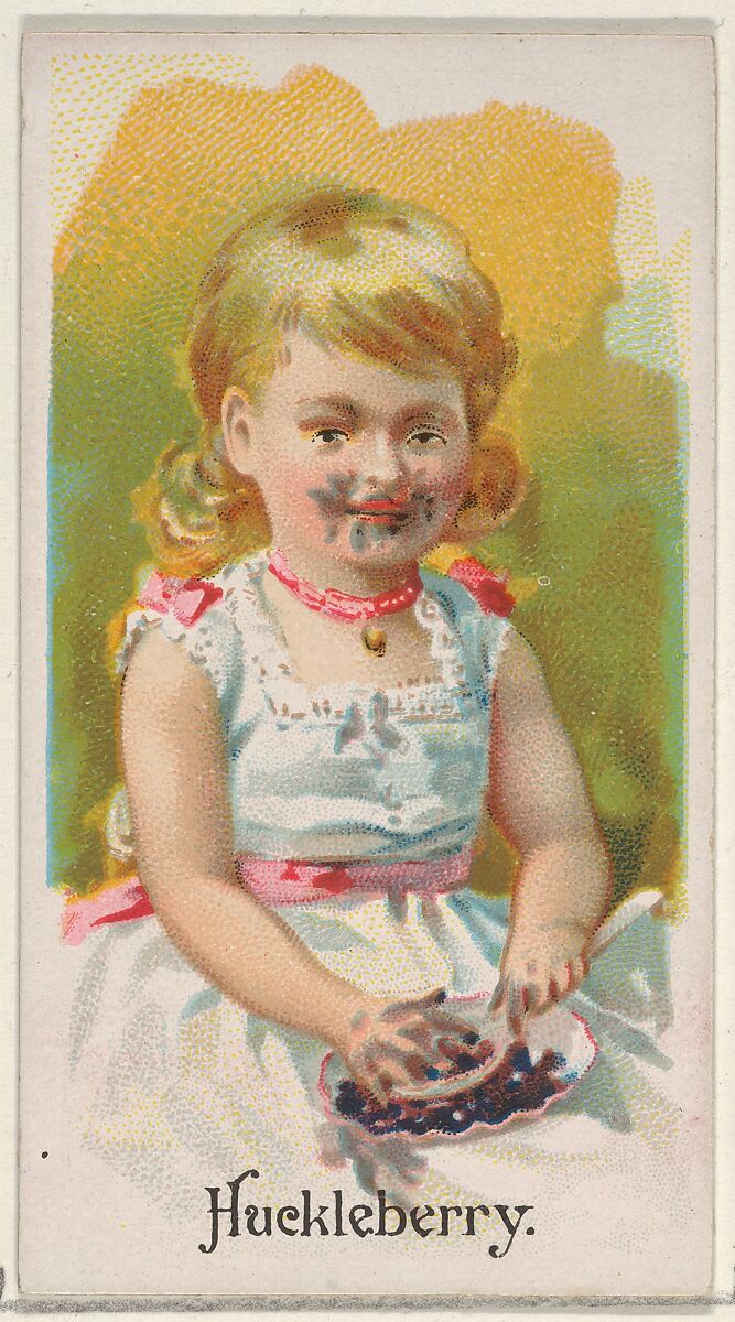 Huckleberry, from the Fruits series (N12) for Allen & Ginter Cigarettes Brands, Issued by Allen &amp; Ginter (American, Richmond, Virginia), Commercial color lithograph 