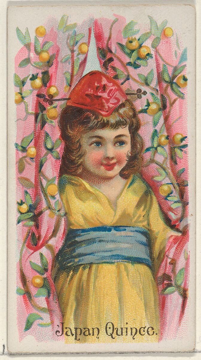 Japan Quince, from the Fruits series (N12) for Allen & Ginter Cigarettes Brands, Issued by Allen &amp; Ginter (American, Richmond, Virginia), Commercial color lithograph 