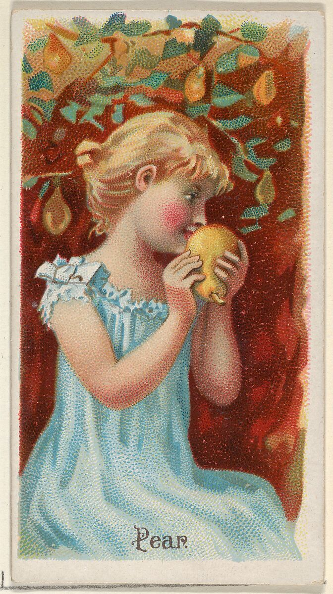 Pear, from the Fruits series (N12) for Allen & Ginter Cigarettes Brands, Issued by Allen &amp; Ginter (American, Richmond, Virginia), Commercial color lithograph 