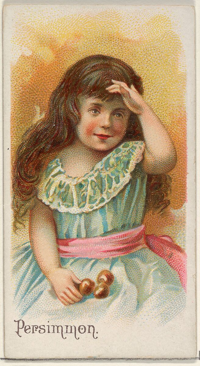Persimmon, from the Fruits series (N12) for Allen & Ginter Cigarettes Brands, Issued by Allen &amp; Ginter (American, Richmond, Virginia), Commercial color lithograph 