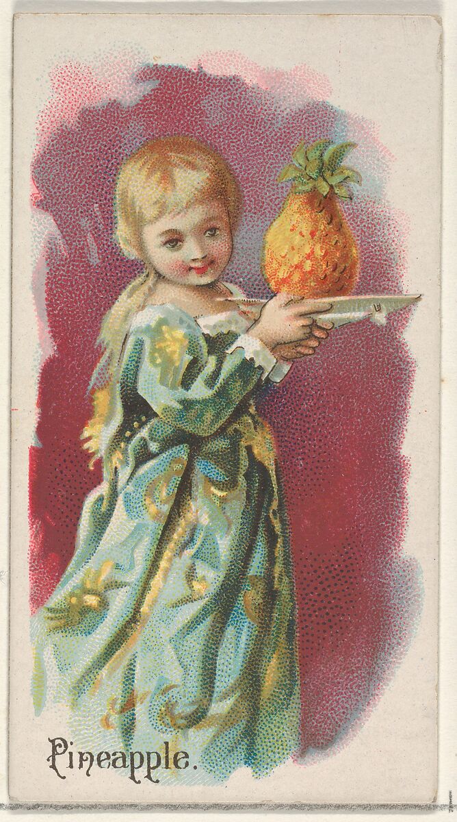 Pineapple, from the Fruits series (N12) for Allen & Ginter Cigarettes Brands, Issued by Allen &amp; Ginter (American, Richmond, Virginia), Commercial color lithograph 