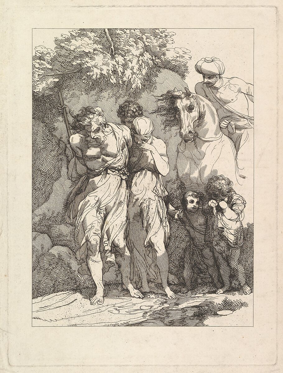 A Captive Family, Robert Blyth (British, ca. 1750–1784), Etching; state before letters 
