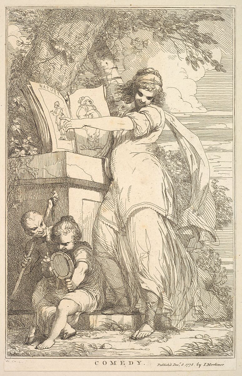 Comedy, from "Fifteen Etchings Dedicated to Sir Joshua Reynolds", Etched and published by John Hamilton Mortimer (British, Eastbourne 1740–1779 London), Etching 