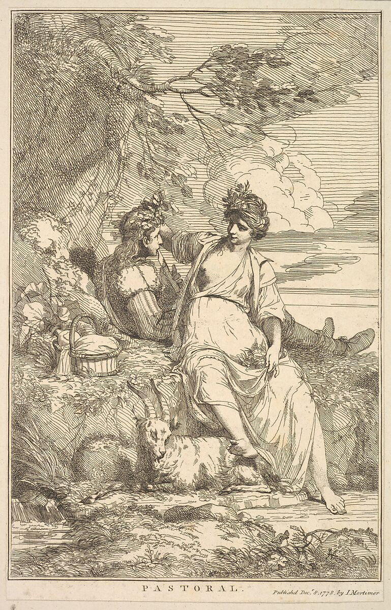 Pastoral, from "Fifteen Etchings Dedicated to Sir Joshua Reynolds", Etched and published by John Hamilton Mortimer (British, Eastbourne 1740–1779 London), Etching 