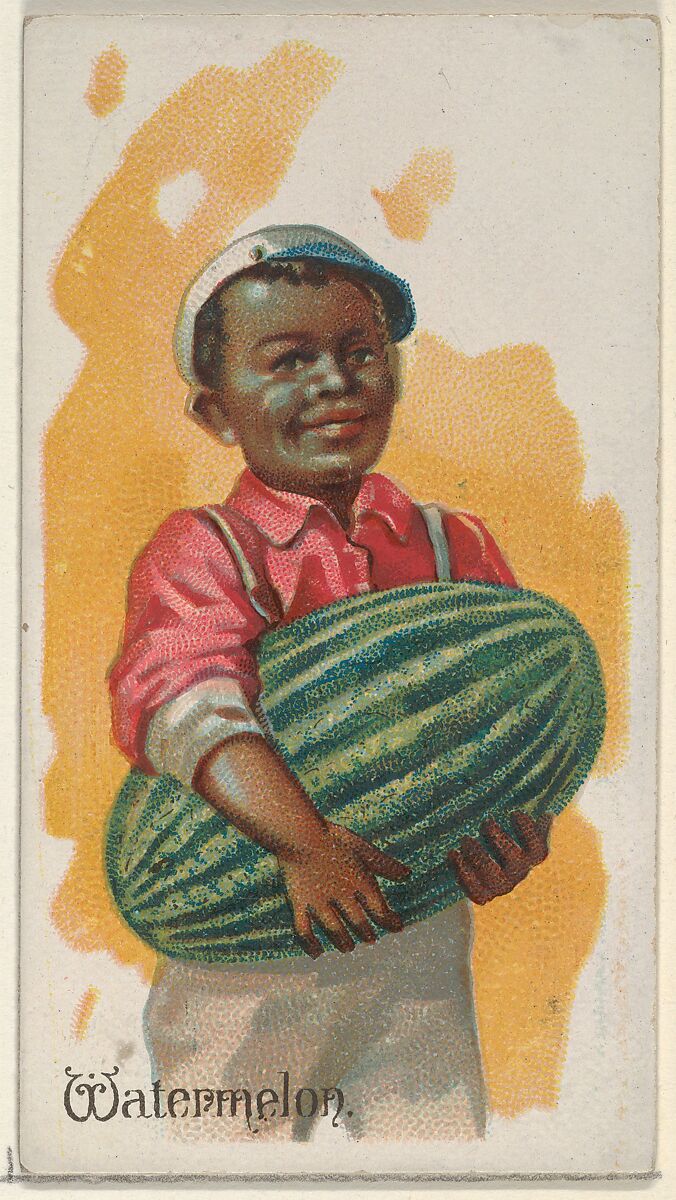 Watermelon, from the Fruits series (N12) for Allen & Ginter Cigarettes Brands, Issued by Allen &amp; Ginter (American, Richmond, Virginia), Commercial color lithograph 