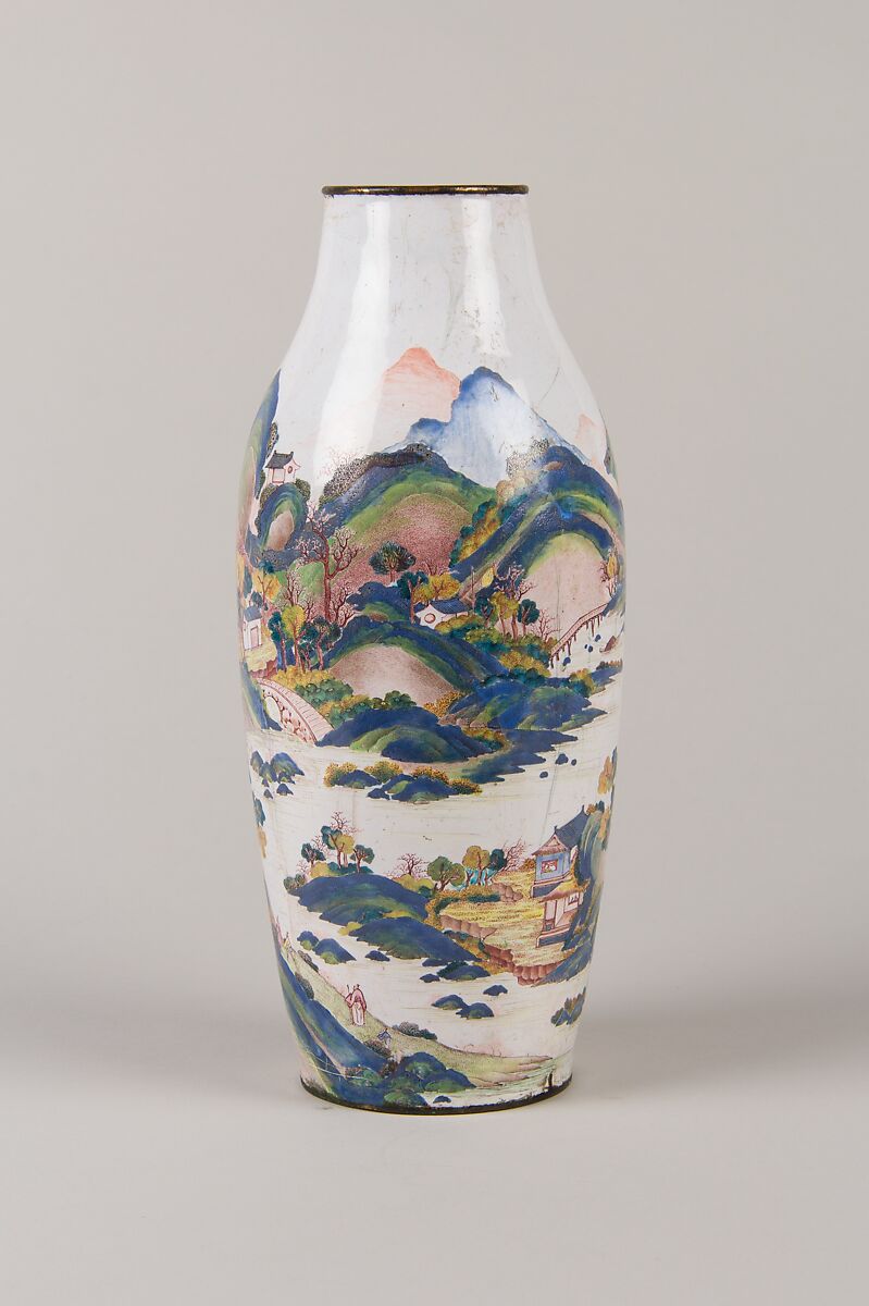 Vase, Enamel on copper, China