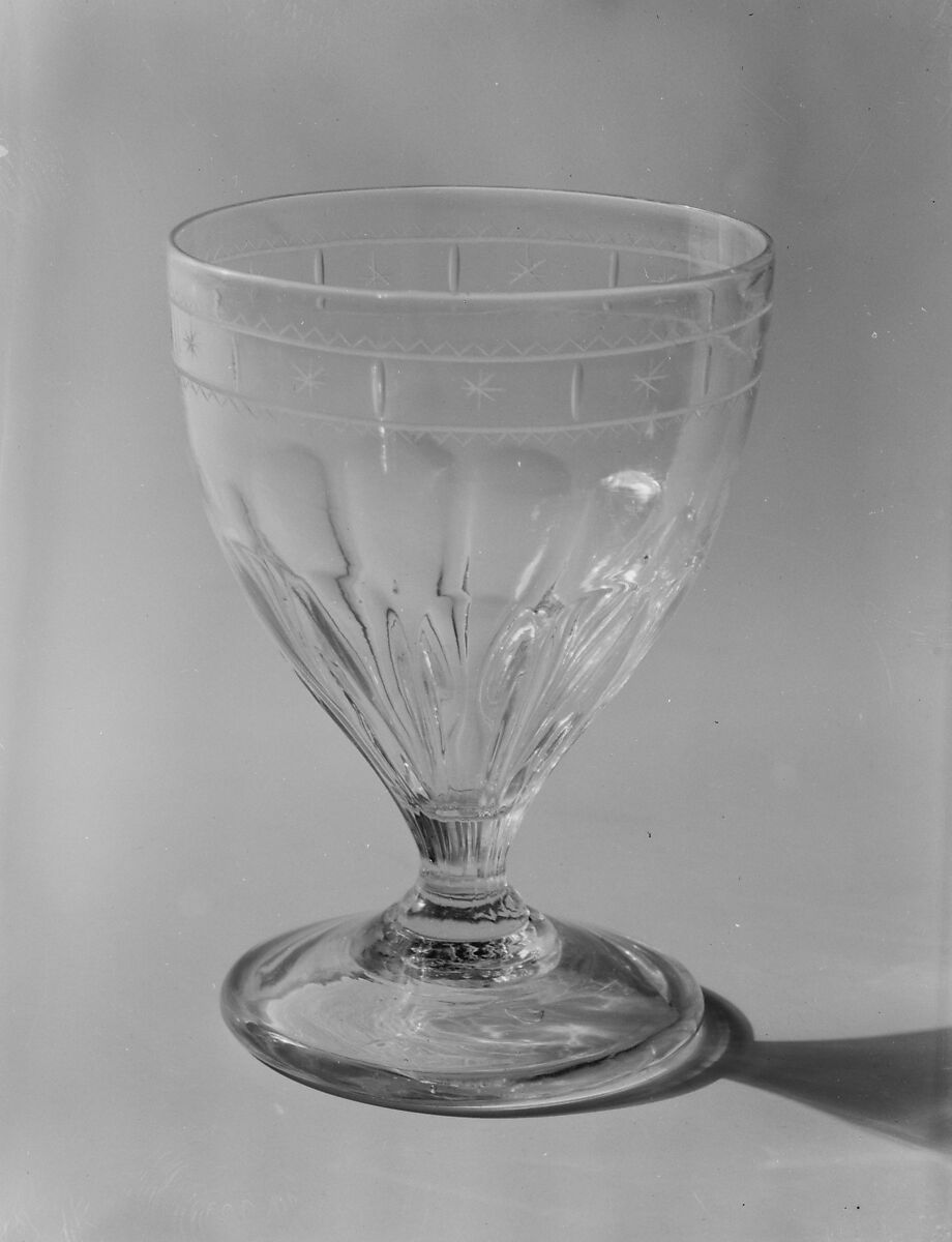 Goblet, Blown lead glass, British or Irish 
