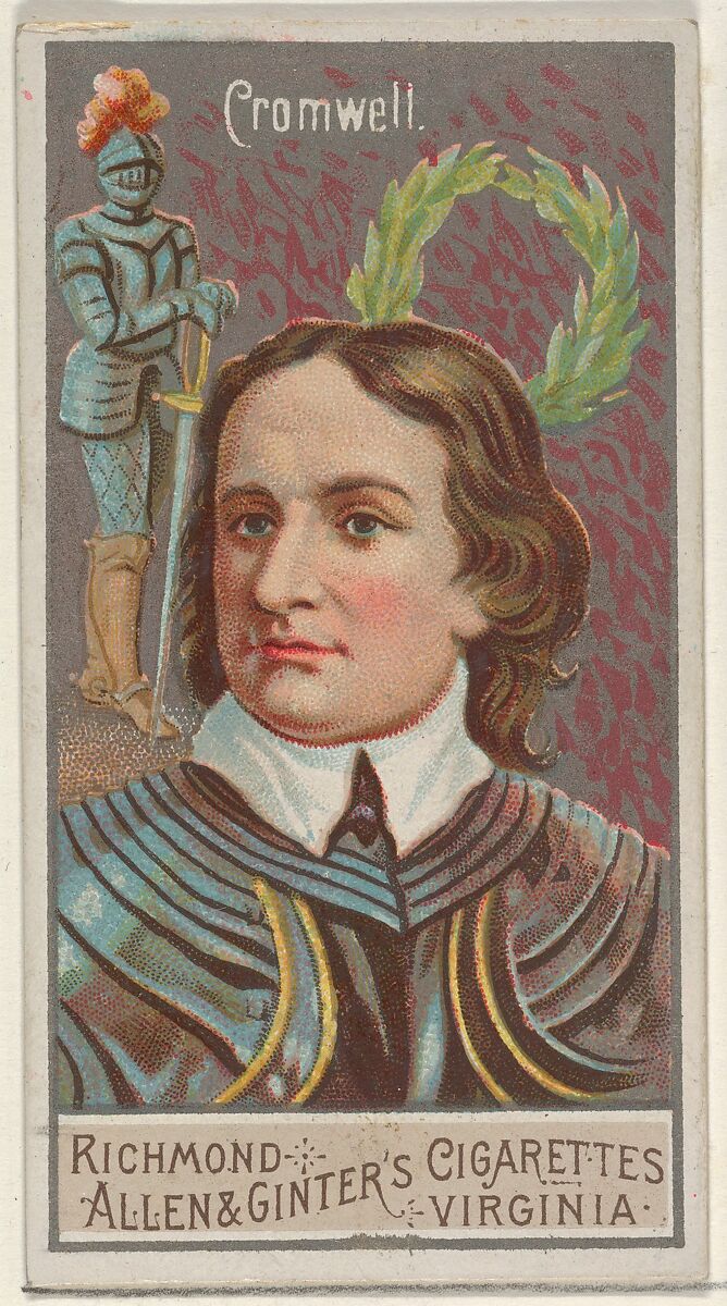 Oliver Cromwell, from the Great Generals series (N15) for Allen & Ginter Cigarettes Brands, Allen &amp; Ginter (American, Richmond, Virginia), Commercial color lithograph 