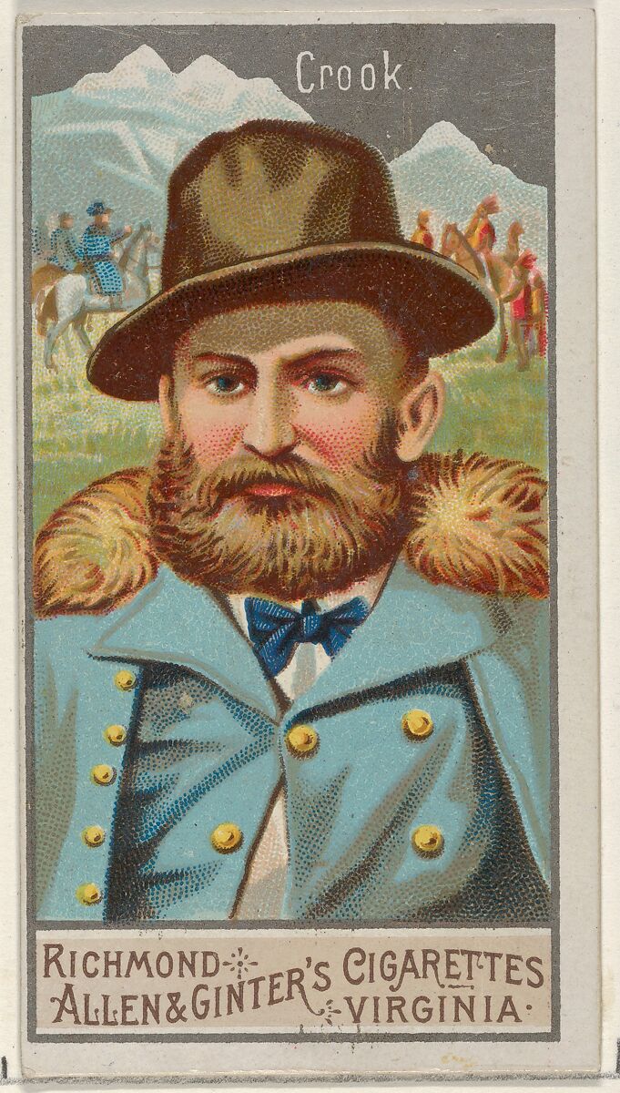 George R. Crook, from the Great Generals series (N15) for Allen & Ginter Cigarettes Brands, Allen &amp; Ginter (American, Richmond, Virginia), Commercial color lithograph 