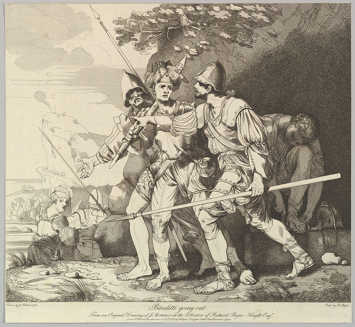 Banditti Going Out, Etched and published by Robert Blyth (British, ca. 1750–1784), Etching 
