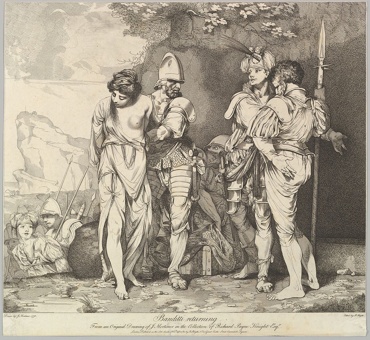 Banditti Returning, Etched and published by Robert Blyth (British, ca. 1750–1784), Etching 