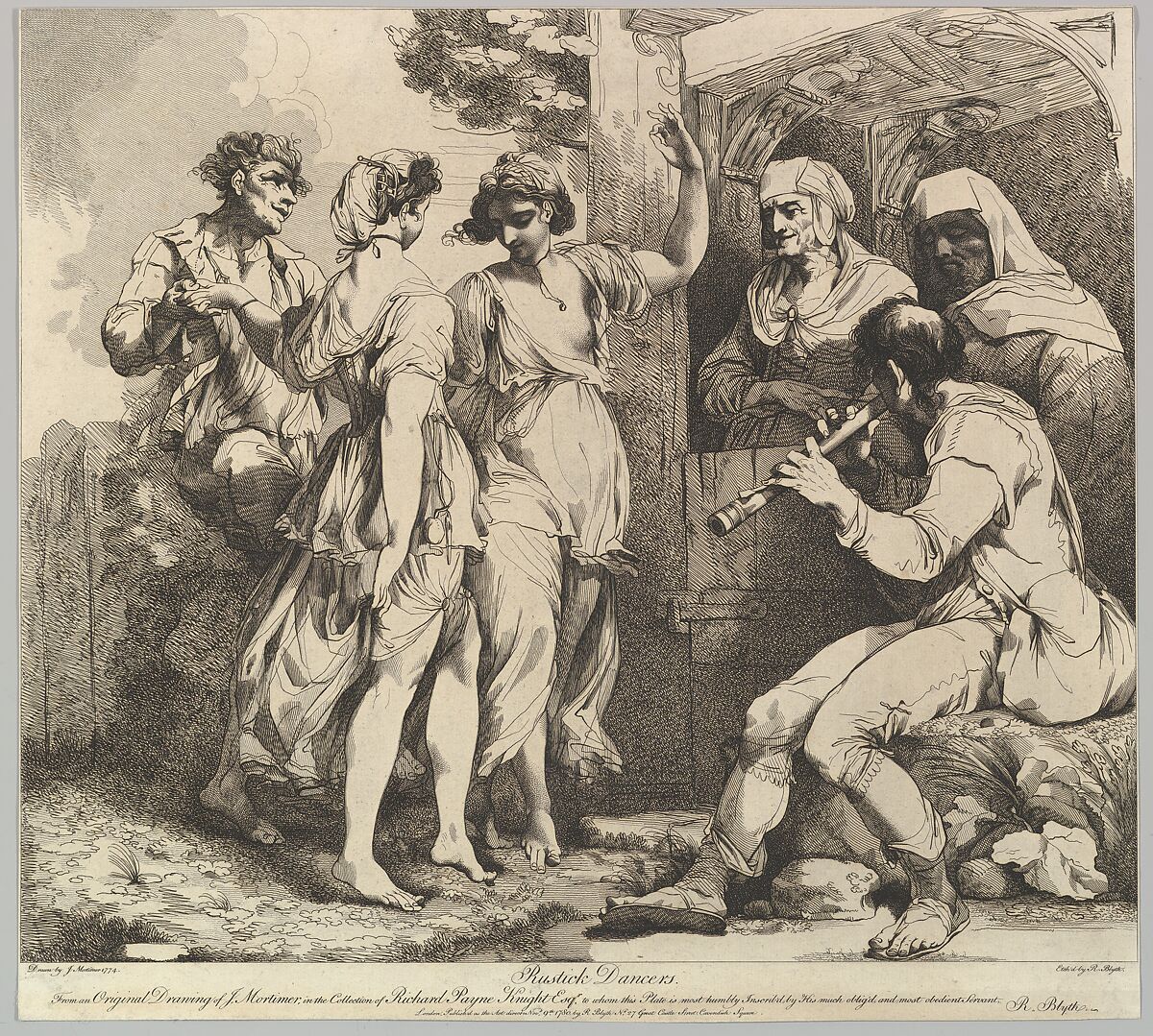 Rustick Dancers, Etched and published by Robert Blyth (British, ca. 1750–1784), Etching 