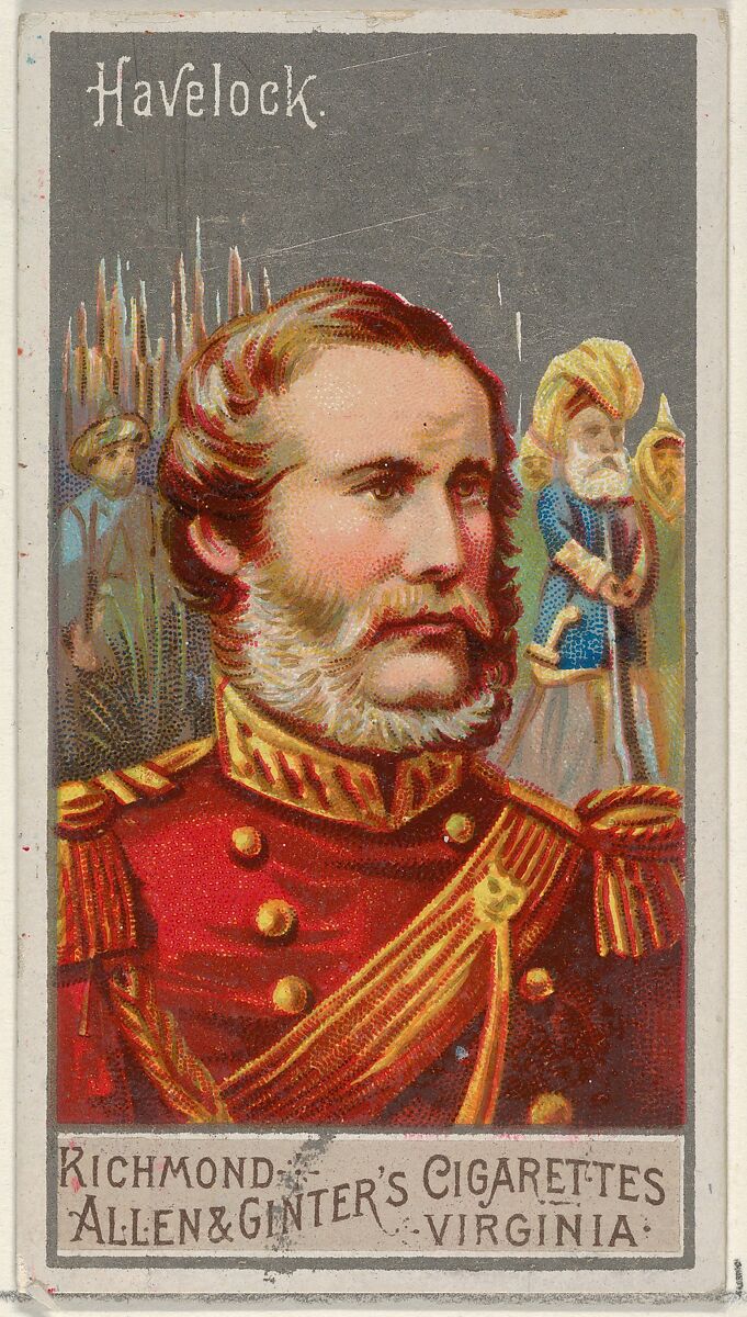 Henry Havelock, from the Great Generals series (N15) for Allen & Ginter Cigarettes Brands, Allen &amp; Ginter (American, Richmond, Virginia), Commercial color lithograph 