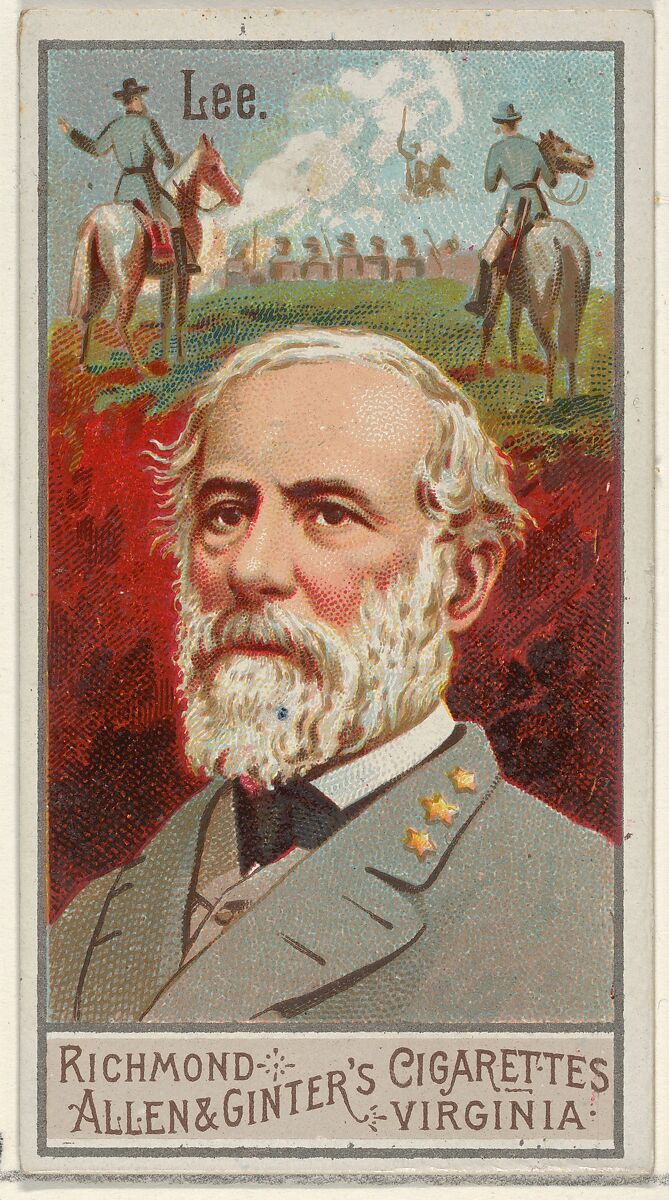 Robert Edward Lee, from the Great Generals series (N15) for Allen & Ginter Cigarettes Brands, Allen &amp; Ginter (American, Richmond, Virginia), Commercial color lithograph 