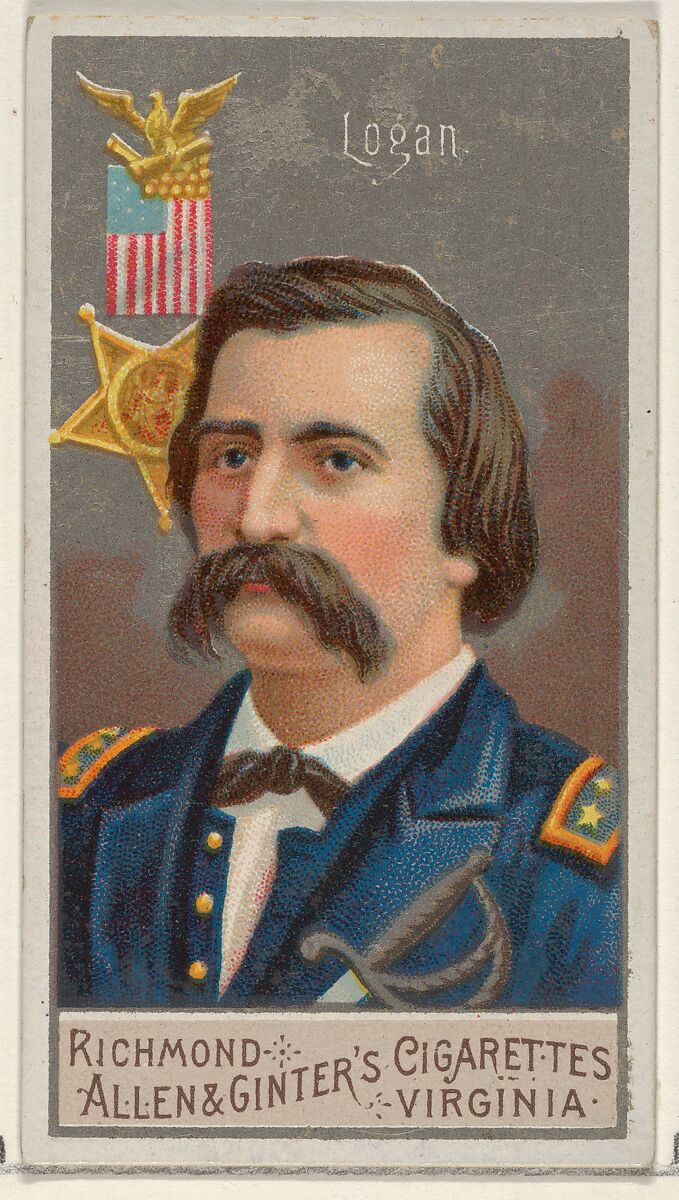 John Alexander Logan, from the Great Generals series (N15) for Allen & Ginter Cigarettes Brands, Allen &amp; Ginter (American, Richmond, Virginia), Commercial color lithograph 