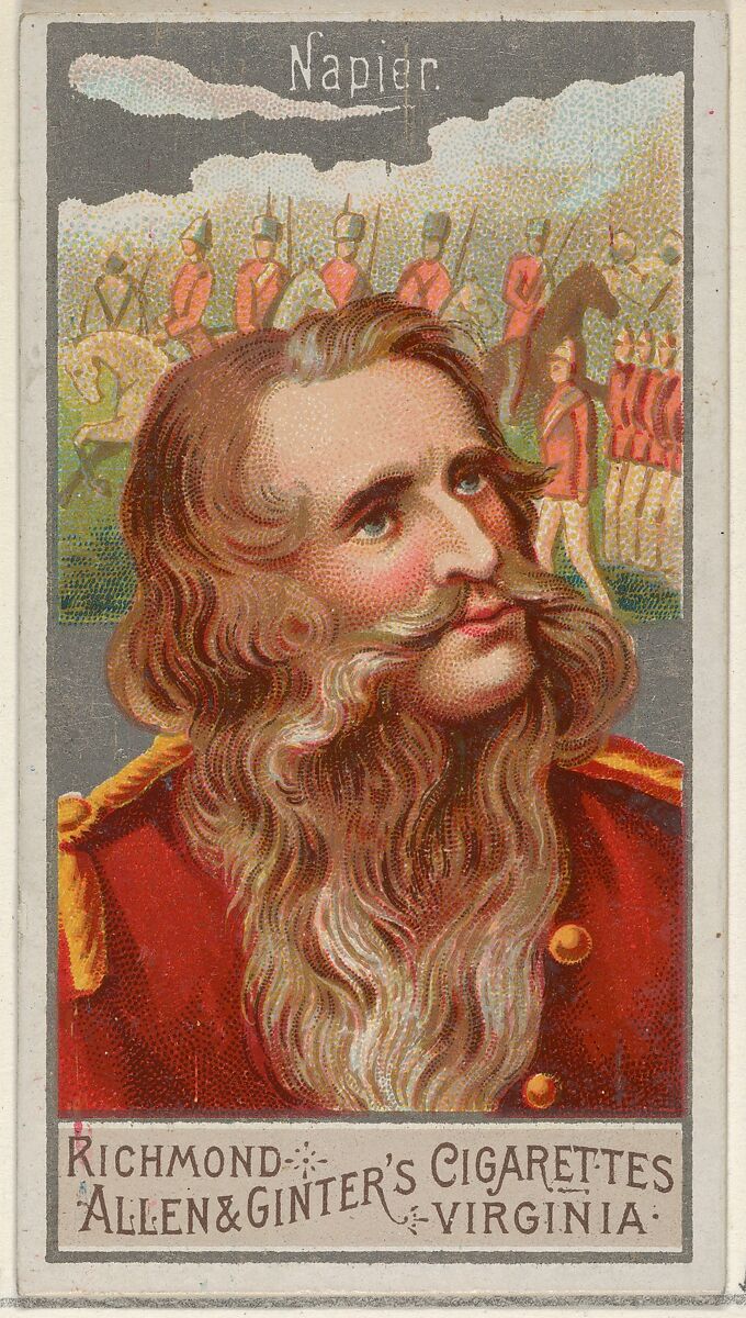Napier, from the Great Generals series (N15) for Allen & Ginter Cigarettes Brands, Allen &amp; Ginter (American, Richmond, Virginia), Commercial color lithograph 