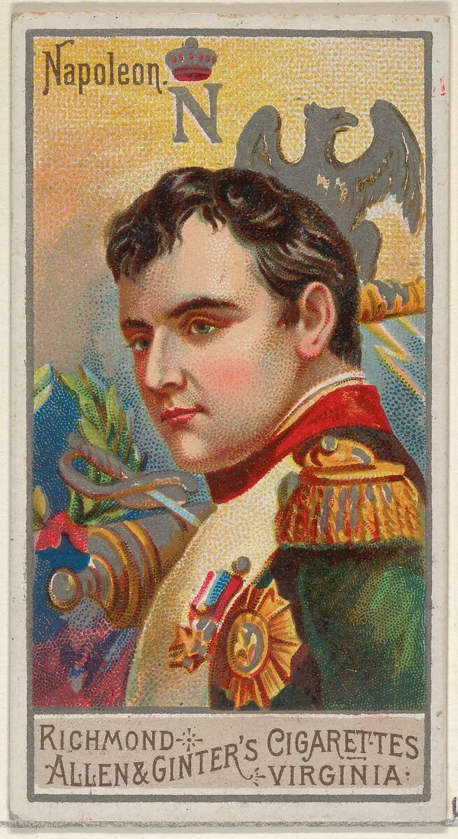 Napoleon Bonaparte, from the Great Generals series (N15) for Allen & Ginter Cigarettes Brands, Allen &amp; Ginter (American, Richmond, Virginia), Commercial color lithograph 