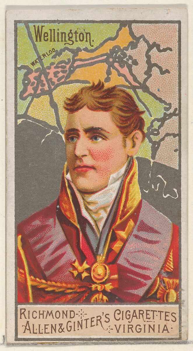 Arthur Wellesley, 1st Duke of Wellington, from the Great Generals series (N15) for Allen & Ginter Cigarettes Brands, Allen &amp; Ginter (American, Richmond, Virginia), Commercial color lithograph 