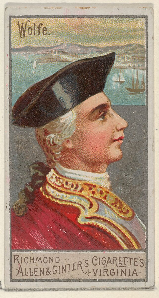 James P. Wolfe, from the Great Generals series (N15) for Allen & Ginter Cigarettes Brands, Allen &amp; Ginter (American, Richmond, Virginia), Commercial color lithograph 