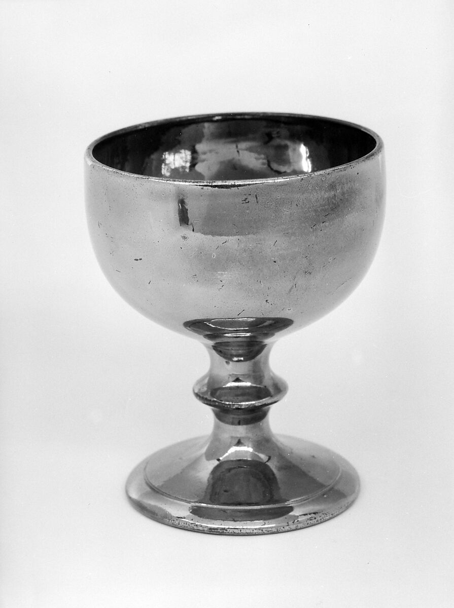 Goblet, Earthenware, lusterware, British (American market) 