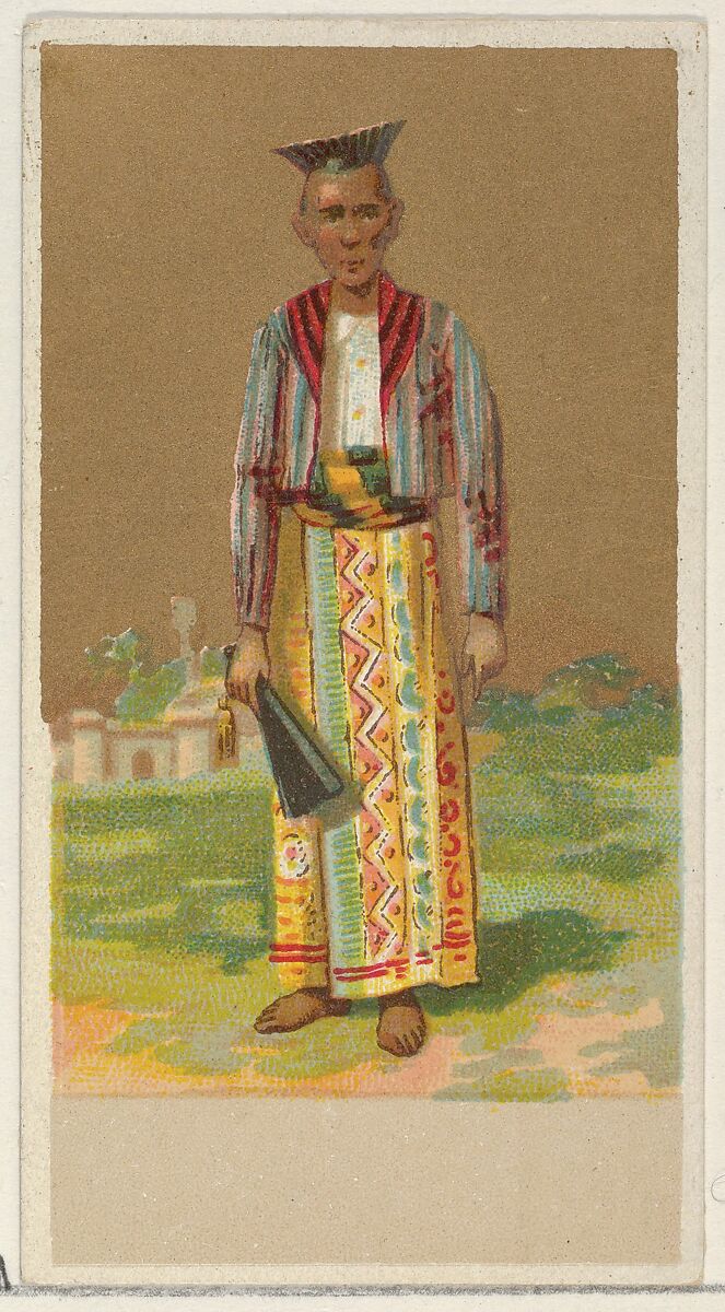 Ceylon, from the Natives in Costume series (N16), Teofani Issue, for Allen & Ginter Cigarettes Brands, Plates used from original issue by Allen &amp; Ginter (American, Richmond, Virginia), Commercial color lithograph 