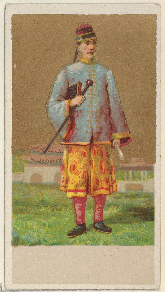 China, from the Natives in Costume series (N16), Teofani Issue, for Allen & Ginter Cigarettes Brands, Plates used from original issue by Allen &amp; Ginter (American, Richmond, Virginia), Commercial color lithograph 