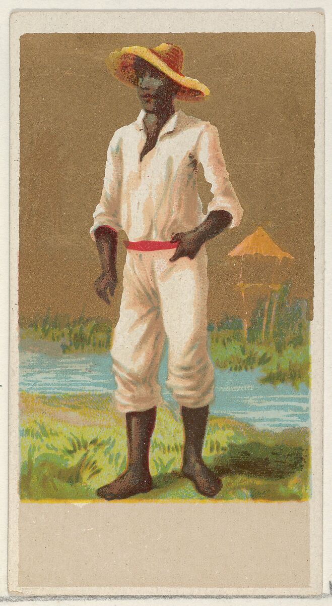 Haiti, from the Natives in Costume series (N16), Teofani Issue, for Allen & Ginter Cigarettes Brands, Plates used from original issue by Allen &amp; Ginter (American, Richmond, Virginia), Commercial color lithograph 