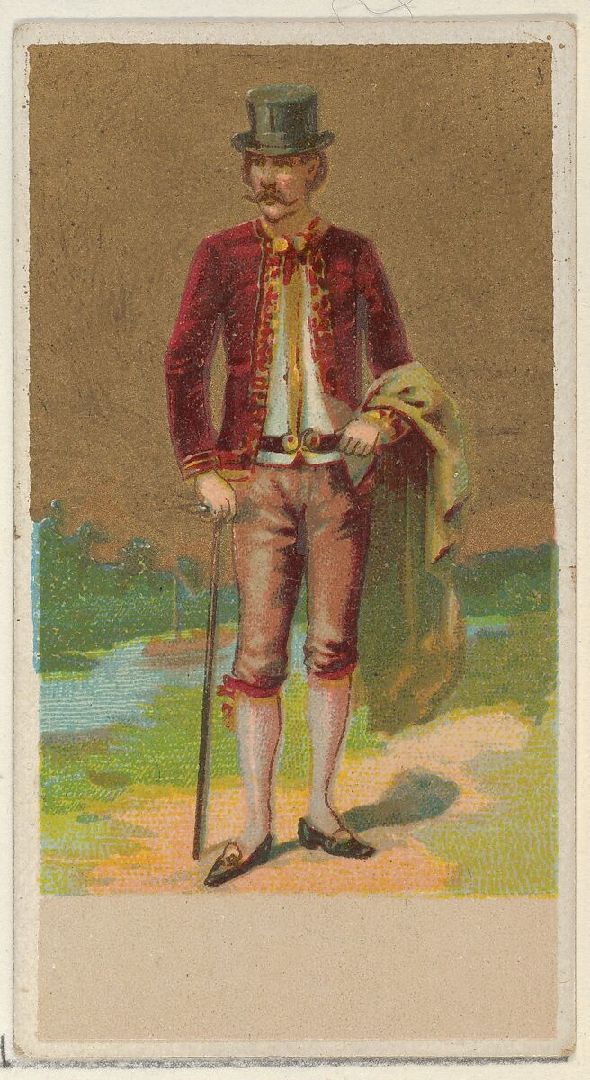 Holland, from the Natives in Costume series (N16), Teofani Issue, for Allen & Ginter Cigarettes Brands, Plates used from original issue by Allen &amp; Ginter (American, Richmond, Virginia), Commercial color lithograph 
