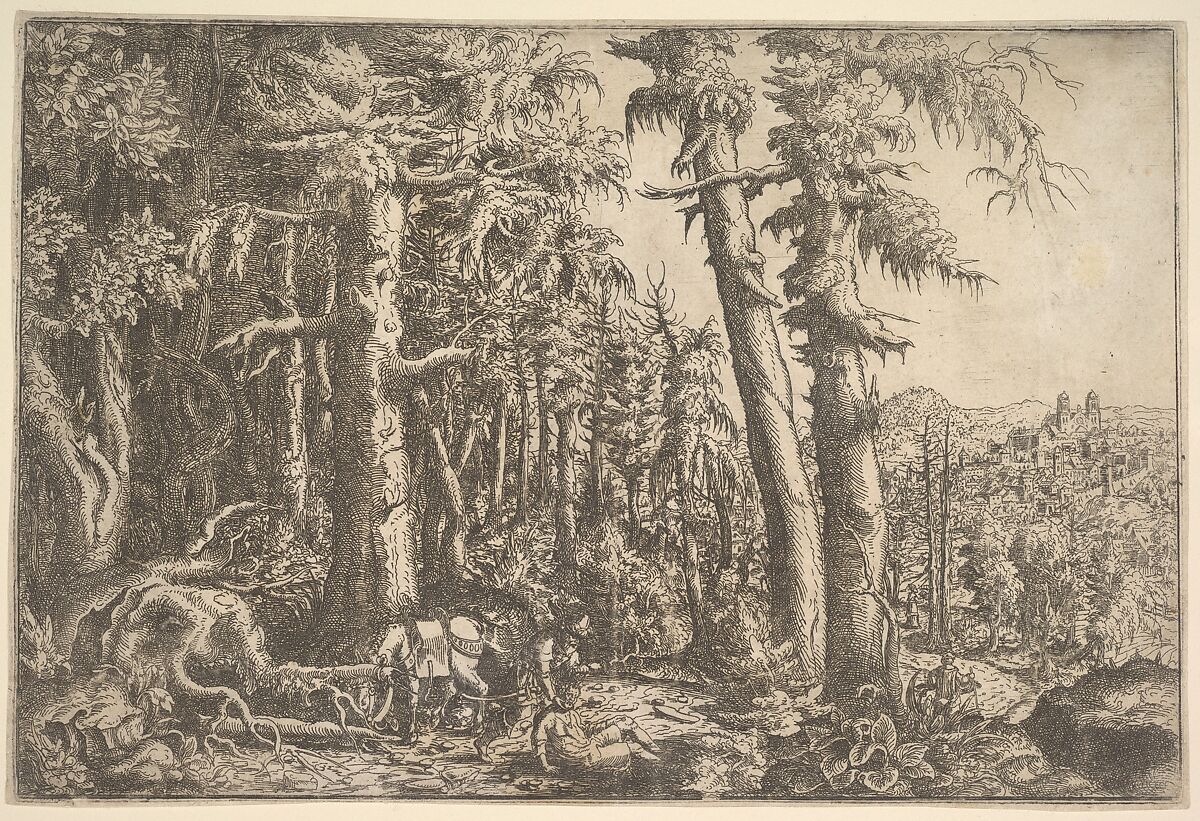 The Good Samaritan, Hanns Lautensack (German, Bamberg (?) ca. 1520–1564/66 Vienna), Etching 