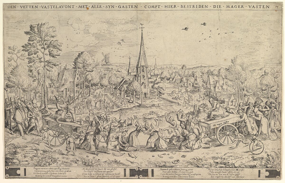 Lent and Carnival, After Frans Hogenberg (Netherlandish, 1540–1590), Etching 
