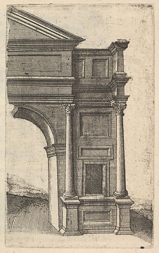 Half of an Arch [Porta Antonae] from the series 'Ruinarum variarum fabricarum delineationes pictoribus caeterisque id genus artificibus multum utiles'