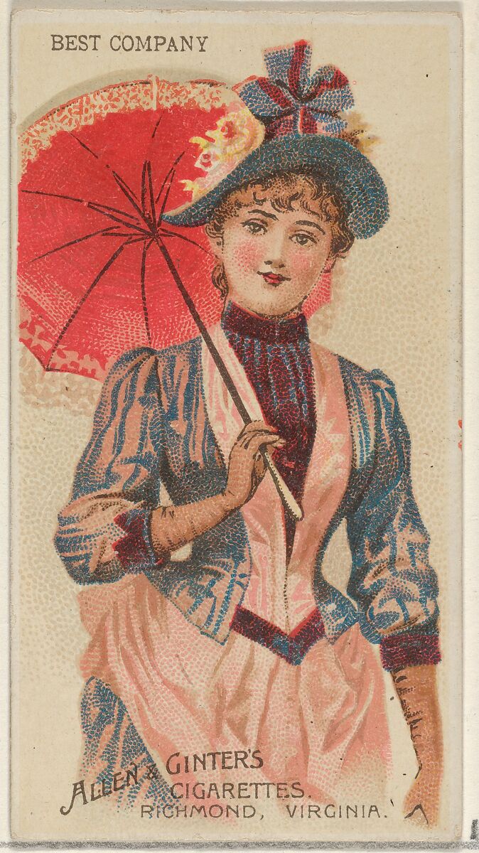 Best Company, from the Parasol Drills series (N18) for Allen & Ginter Cigarettes Brands, Allen &amp; Ginter (American, Richmond, Virginia), Commercial color lithograph 
