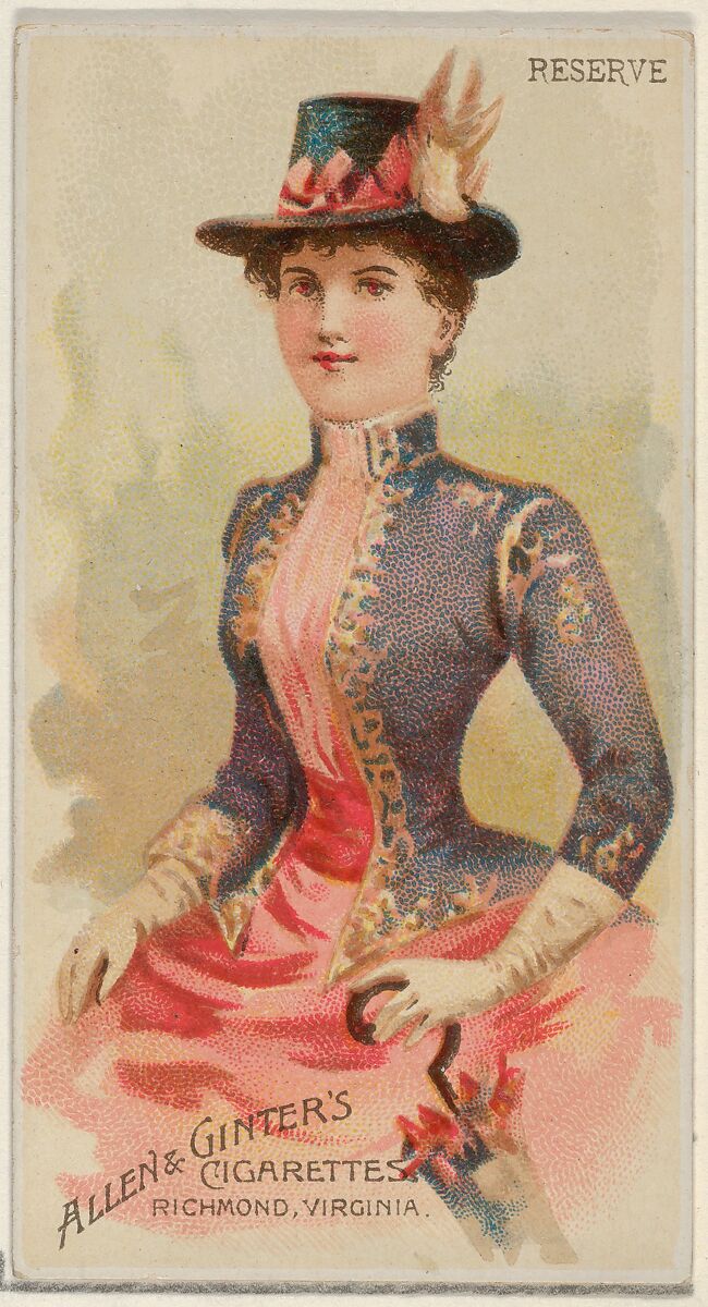 Reserve, from the Parasol Drills series (N18) for Allen & Ginter Cigarettes Brands, Allen &amp; Ginter (American, Richmond, Virginia), Commercial color lithograph