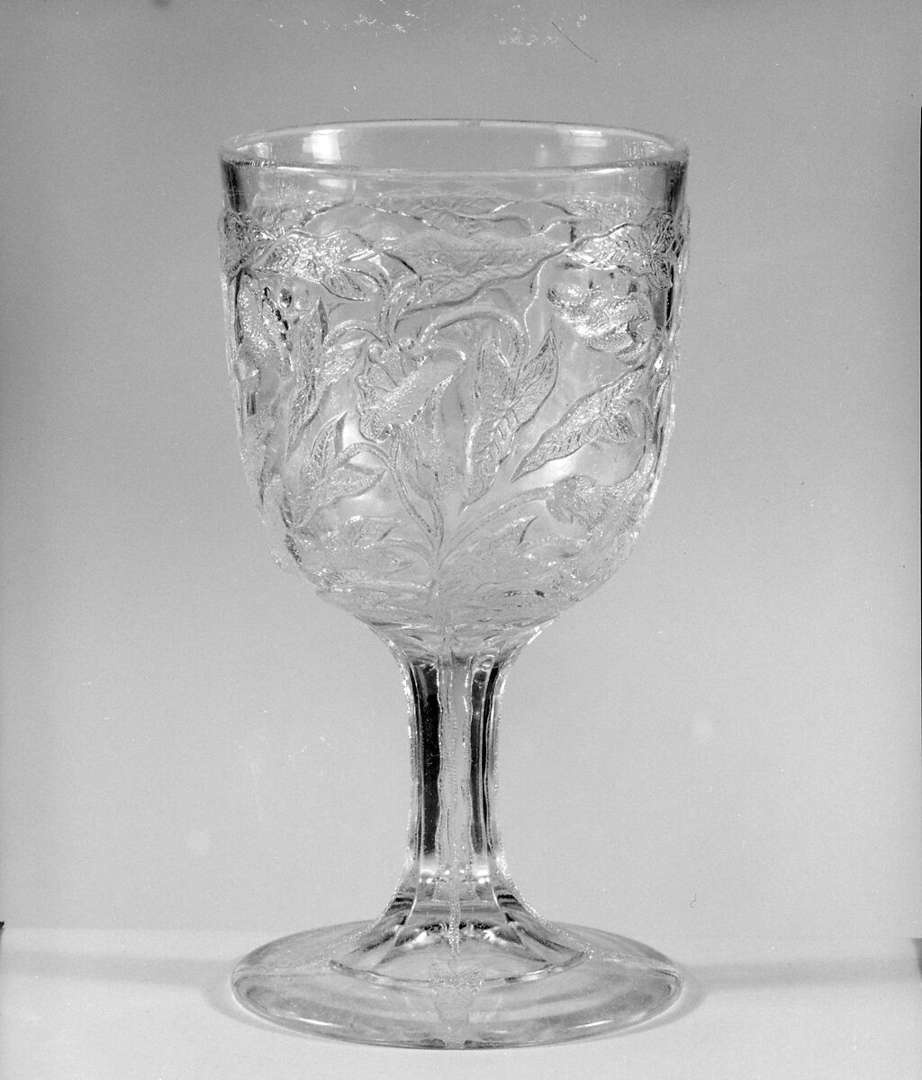 Goblet, Boston &amp; Sandwich Glass Company (American, 1825–1888, Sandwich, Massachusetts), Pressed glass, American 