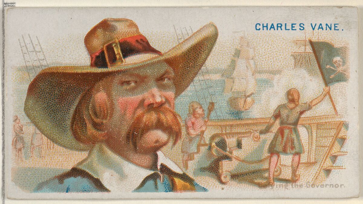 Charles Vane, Defying the Governor, from the Pirates of the Spanish Main series (N19) for Allen & Ginter Cigarettes, Allen &amp; Ginter (American, Richmond, Virginia), Commercial color lithograph 