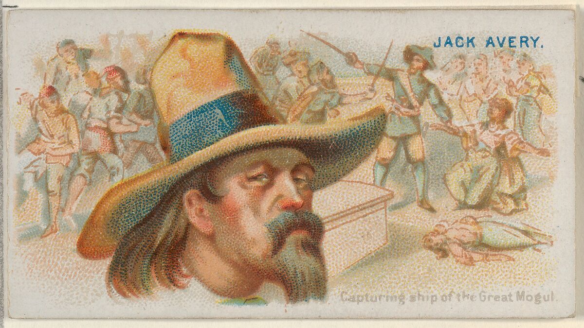 Jack Avery, Capturing Ship of the Great Mogul, from the Pirates of the Spanish Main series (N19) for Allen & Ginter Cigarettes, Allen &amp; Ginter (American, Richmond, Virginia), Commercial color lithograph 