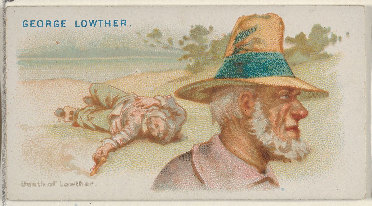 George Lowther, Death of Lowther, from the Pirates of the Spanish Main series (N19) for Allen & Ginter Cigarettes, Allen &amp; Ginter (American, Richmond, Virginia), Commercial color lithograph 