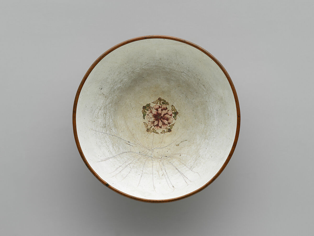Bowl (one of a pair), Painted enamel, China