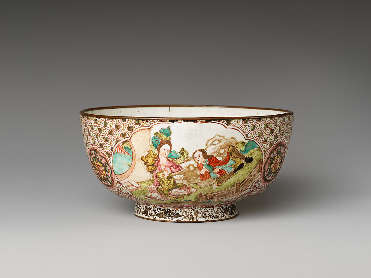 Bowl (one of a pair), Painted enamel, China 